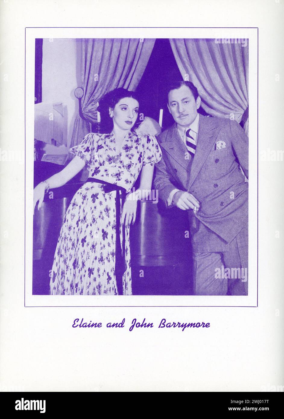 JOHN BARRYMORE und seine Frau ELAINE BARRIE in der neuen Komödie MY DEAR CHILDREN 1940 Regisseur OTTO PREMINGER Schriftsteller Catherine Turney und Jerry Horwin produziert von Richard Aldrich und Richard Myers am Belasco Theatre am Broadway, New York vom 31. Januar bis 18. Mai 1940 Stockfoto