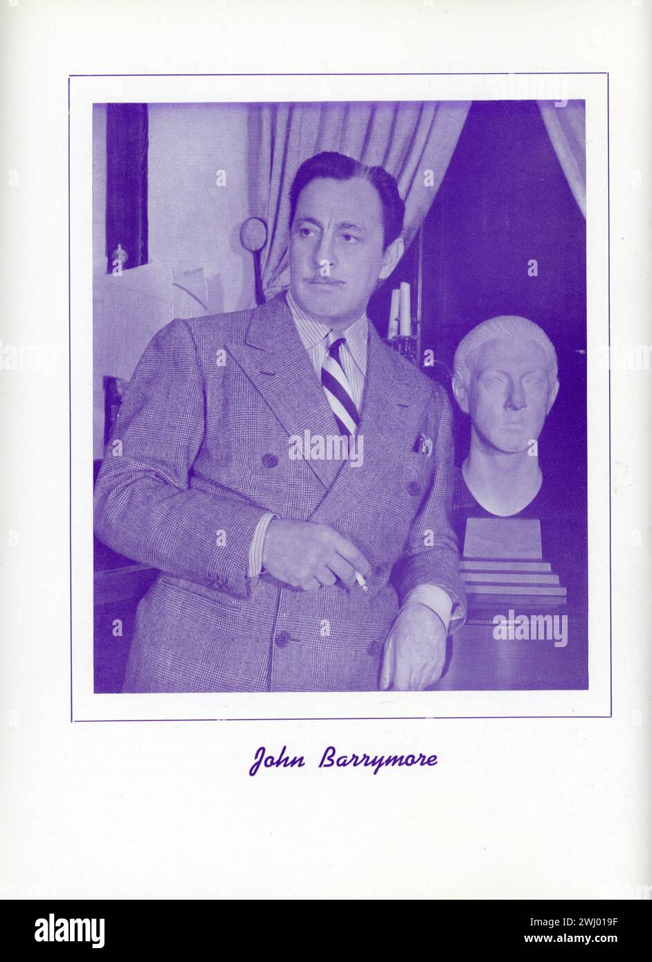 JOHN BARRYMORE in der neuen Komödie MY DEAR CHILDREN 1940 Regisseur OTTO PREMINGER Schriftsteller Catherine Turney und Jerry Horwin produziert von Richard Aldrich und Richard Myers im Belasco Theatre am Broadway, New York vom 31. Januar bis 18. Mai 1940 Stockfoto