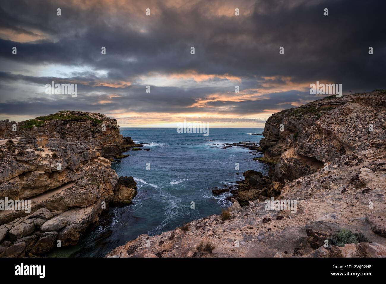 Am südaustralischen Most Point, Port Macdonnell, könnt ihr die Küste erkunden Stockfoto