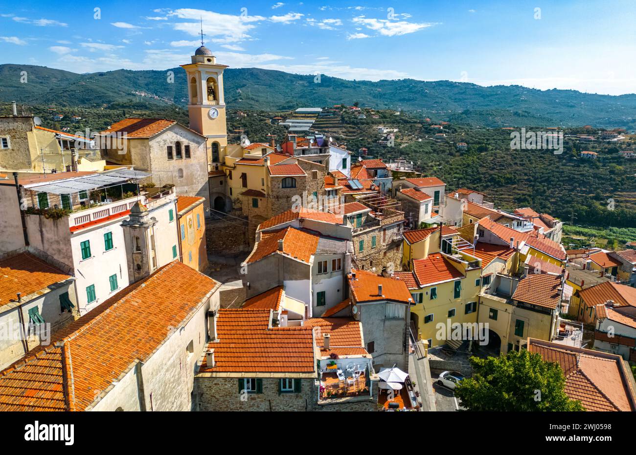 Das Dorf Torrazza, Ligurien, Ita Stockfoto