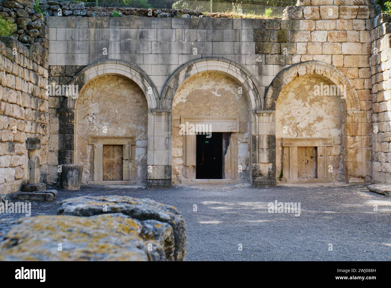 Grabhöhlen in Beit Schearim, Israel Stockfoto