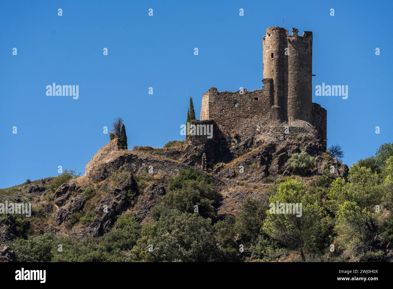Dorf Lastours Stockfoto