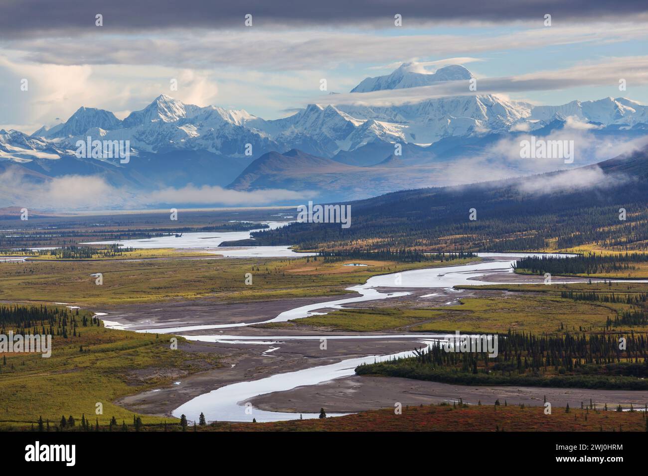 Wandern Sie durch die fantastische Landschaft von Alaska, USA Stockfoto