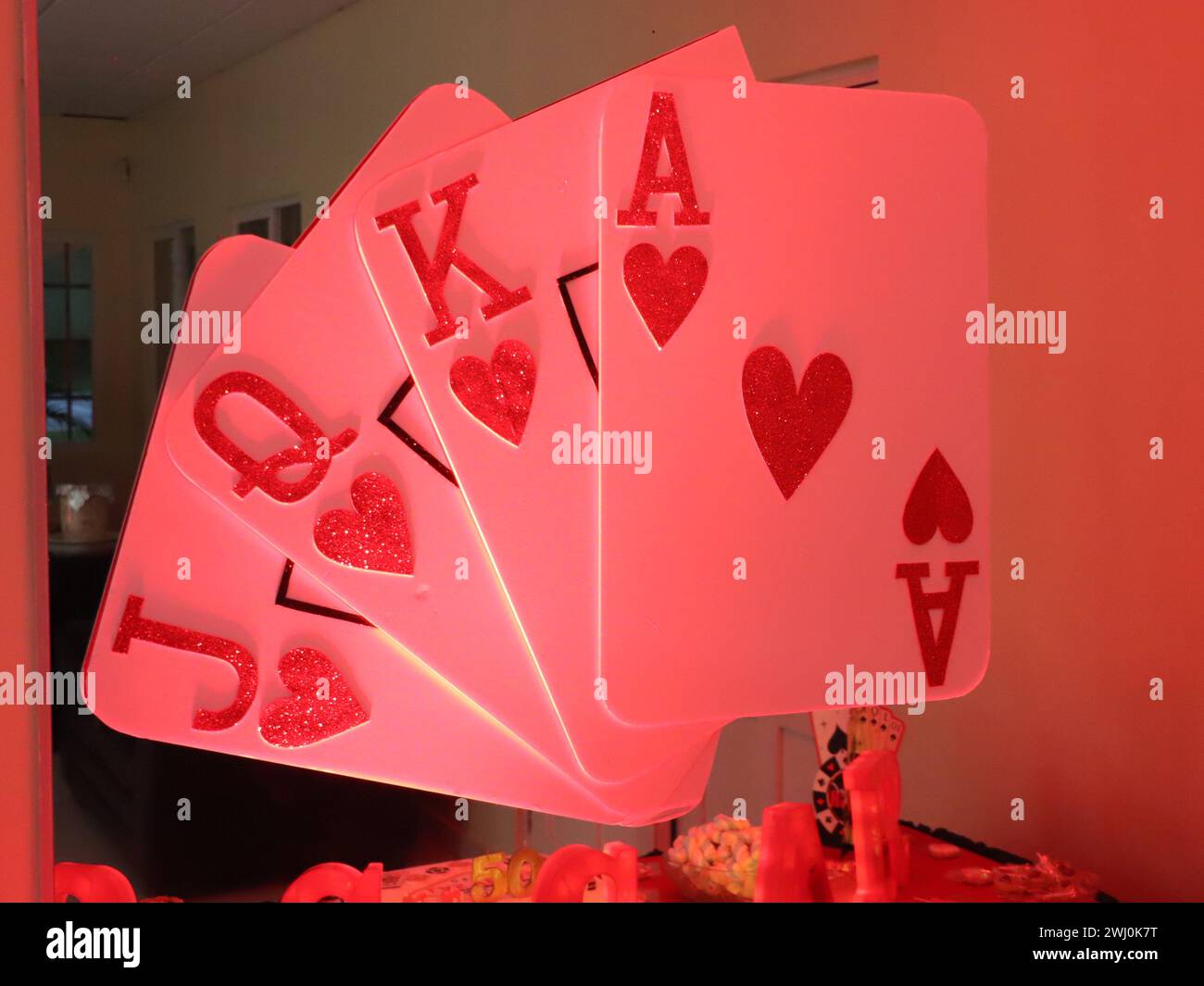 Eine Packung Spielkarten zu einem Geburtstag Stockfoto