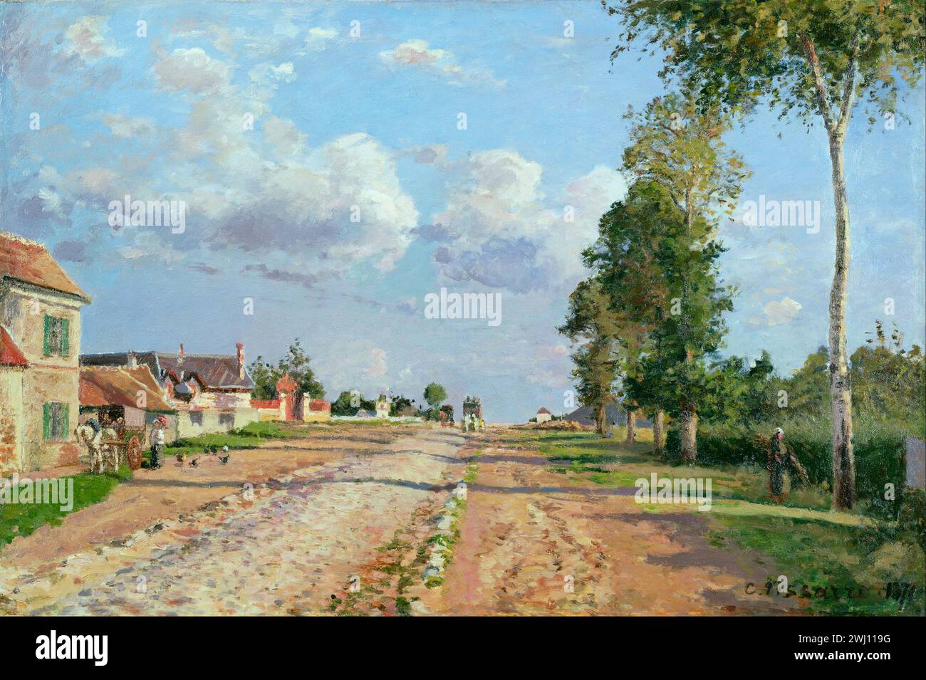 Camille Pissarro - Route de Versailles, Rocquencourt [1871] Stockfoto