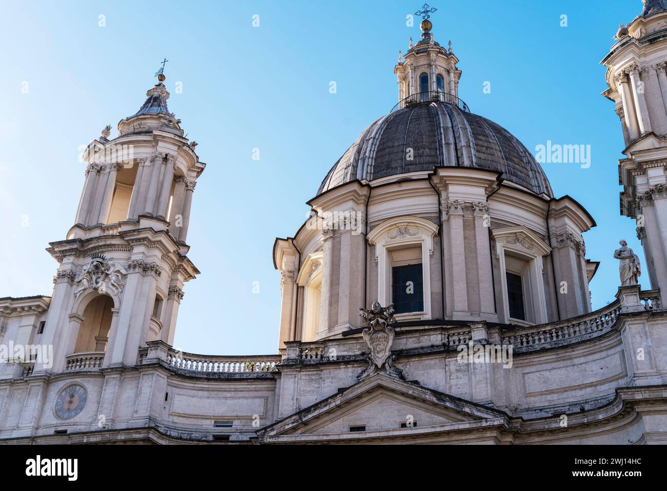 Kirche Sant'Agnese in Agona an der Piazza Navona (Rom/Italien) Stockfoto