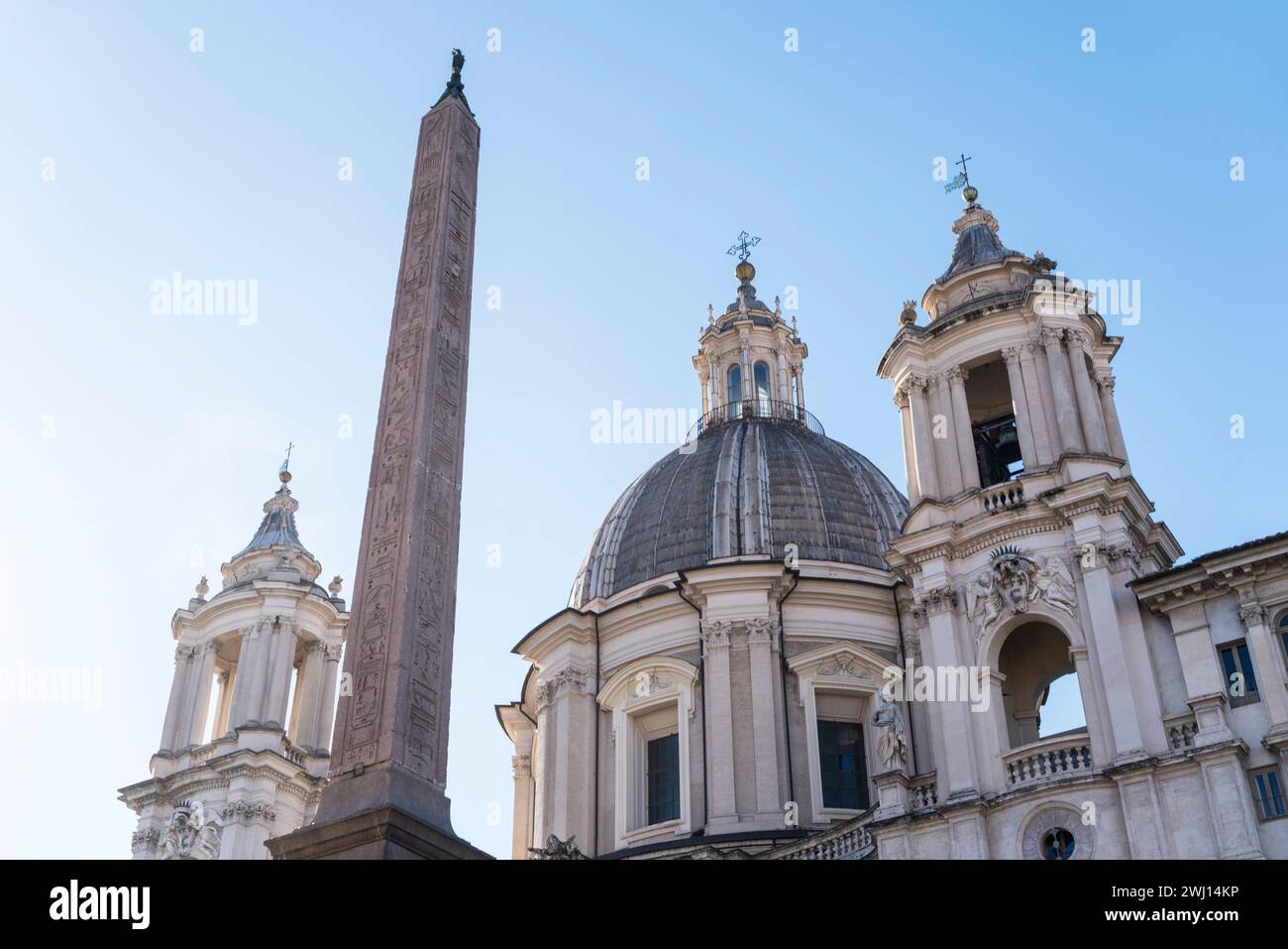 Kirche Sant'Agnese in Agona an der Piazza Navona (Rom/Italien) Stockfoto