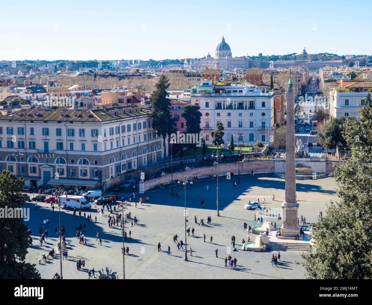 Piazza del Popolo (Rom/Italien) Stockfoto