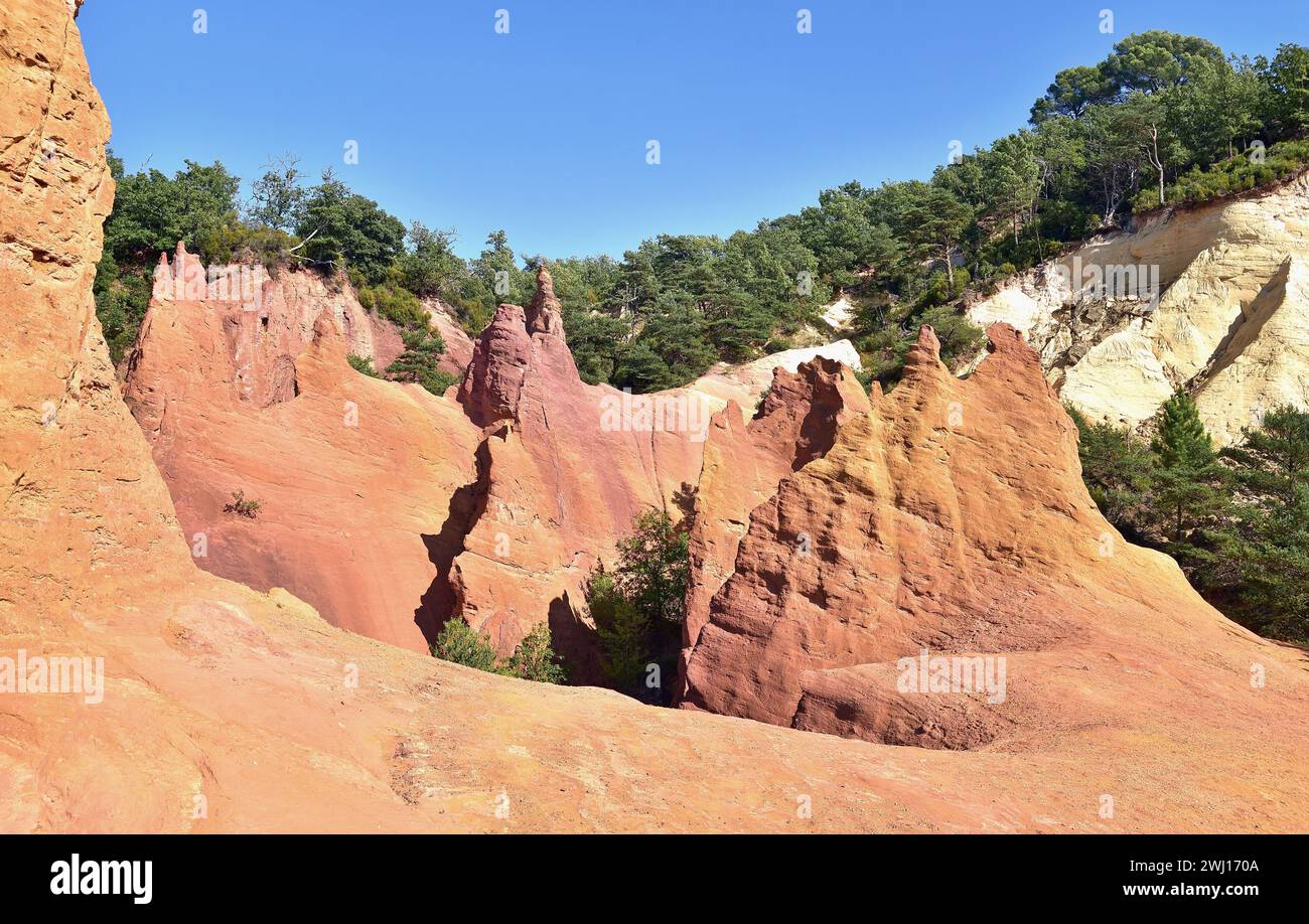 Colorado Rustrel, Provence, Frankreich Stockfoto