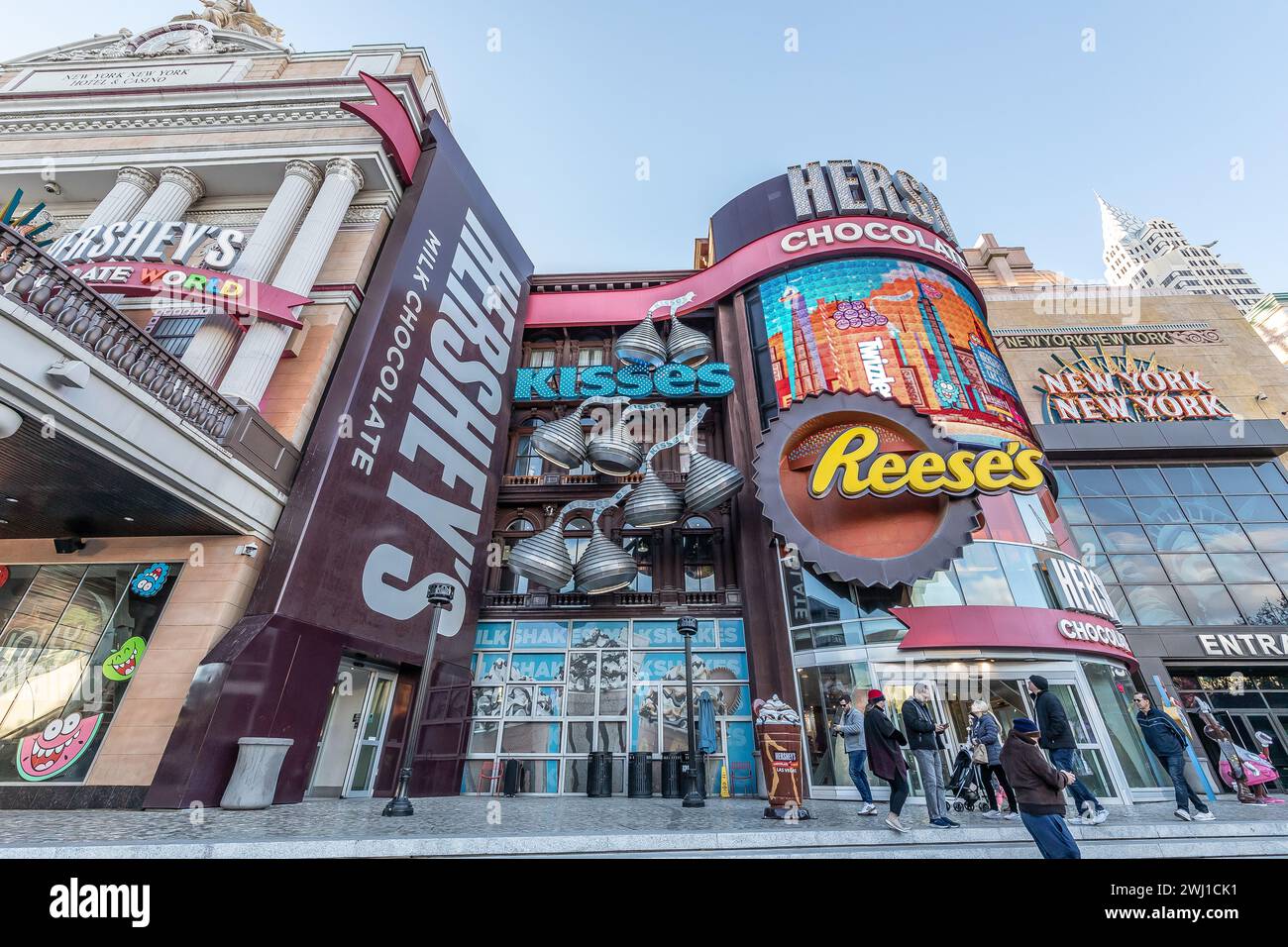 New York New York Hotel und Kasino Eingang, Las Vegas, Nevada, USA Stockfoto