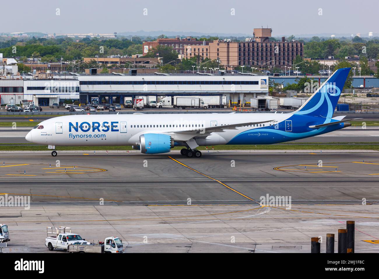 Norse Boeing 787-9 Dreamliner Flugzeug New York JFK Flughafen in den USA Stockfoto