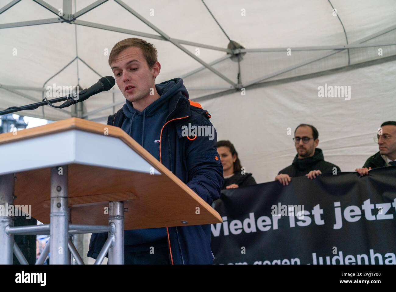 Julien Chamboncel, Frankfurter Jugendring bei der Rallye ist jetzt nie wieder da Stockfoto