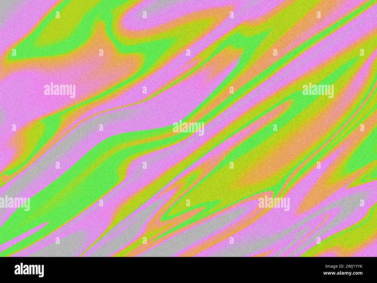 Abstrakter fluoreszierender rosafarbener und grüner, körniger Hintergrund Stockfoto