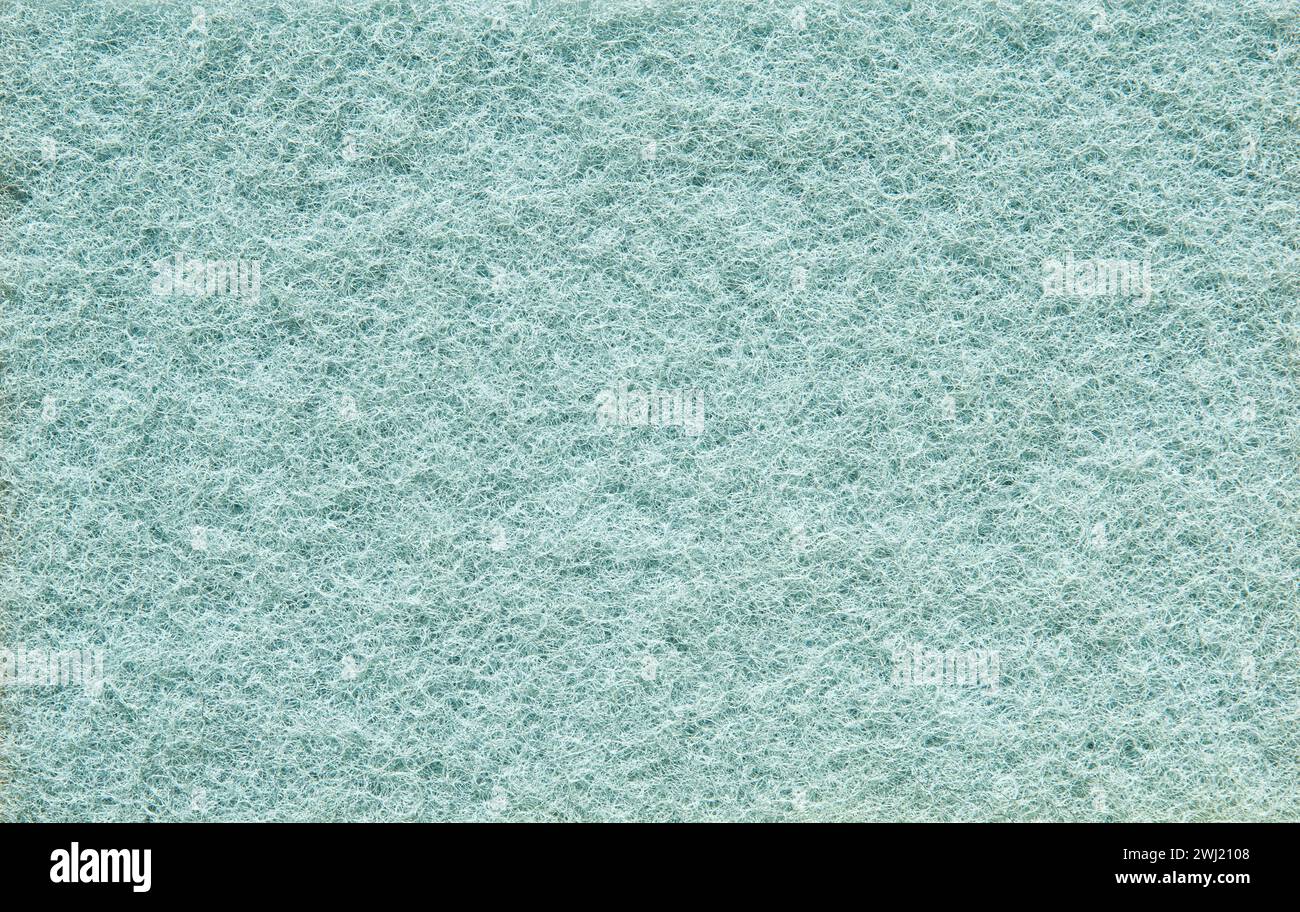 Nahaufnahme der hellblauen Farbe der Schwammtextur Stockfoto