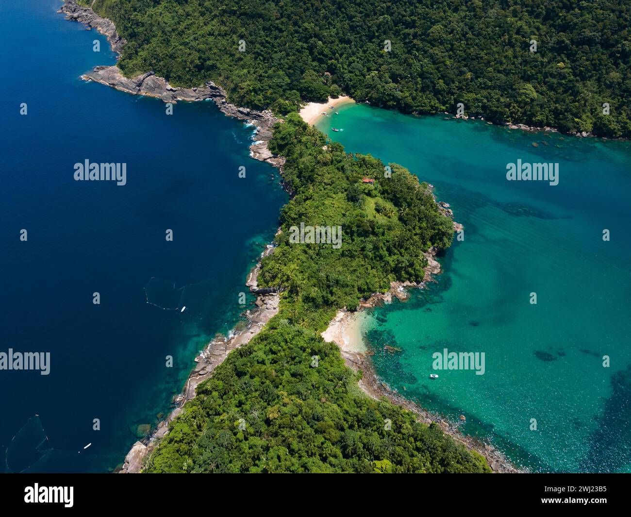 Die Insel Ilhabela in Südbrasilien Stockfoto