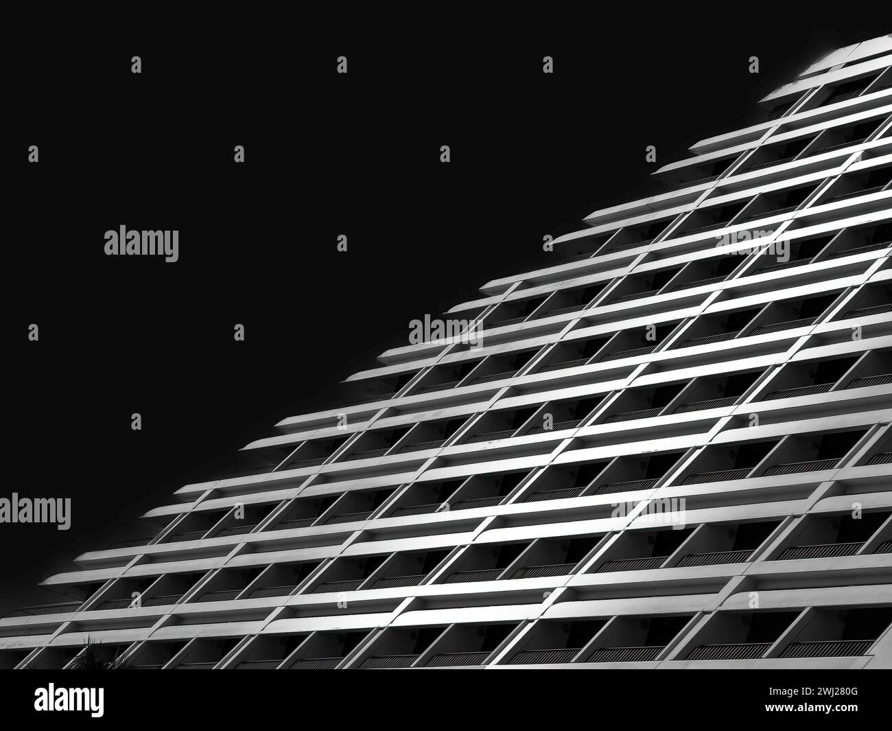 Monochromes Sheraton Grand Doha Hotel und Resort Stockfoto