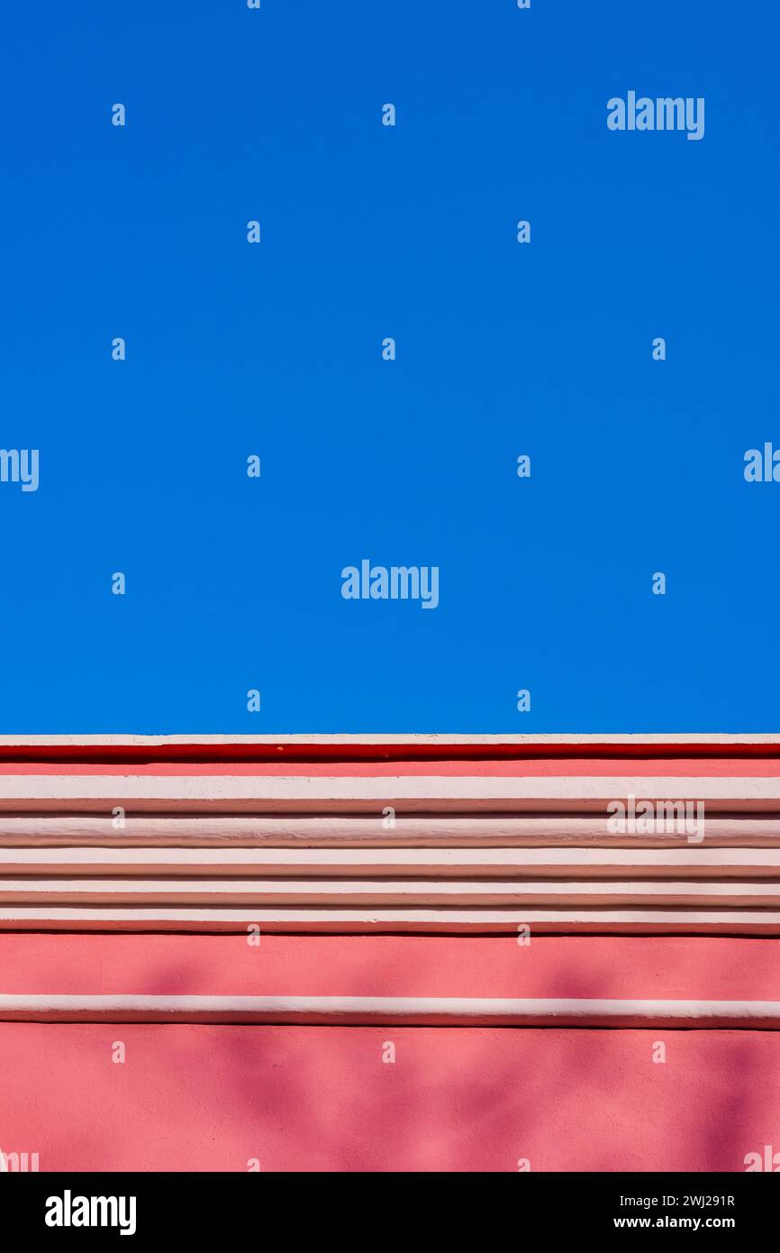 Oaxaca Architektur, Kolonialgebäude mit Himmel im Hintergrund Stockfoto