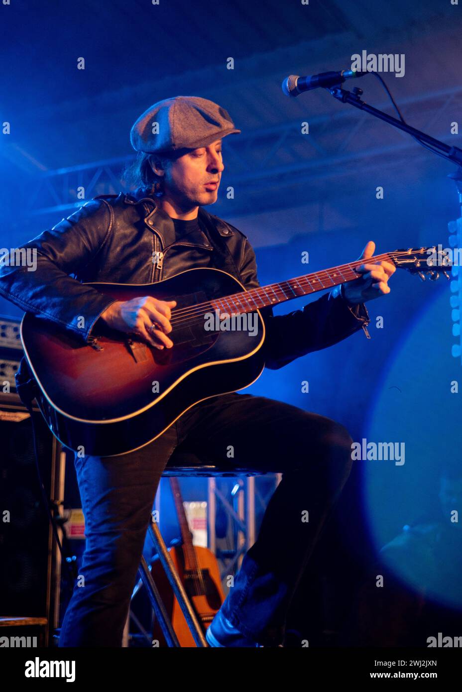 Southampton, Großbritannien. Februar 2024. Libertines Peter Doherty und Carl Barat spielen einen akustischen Aufwärmkonzert in den Engine Rooms und werben für ihr Album All Quiet on the Eastern Esplanade. Cristina Massei/Alamy Live News Stockfoto