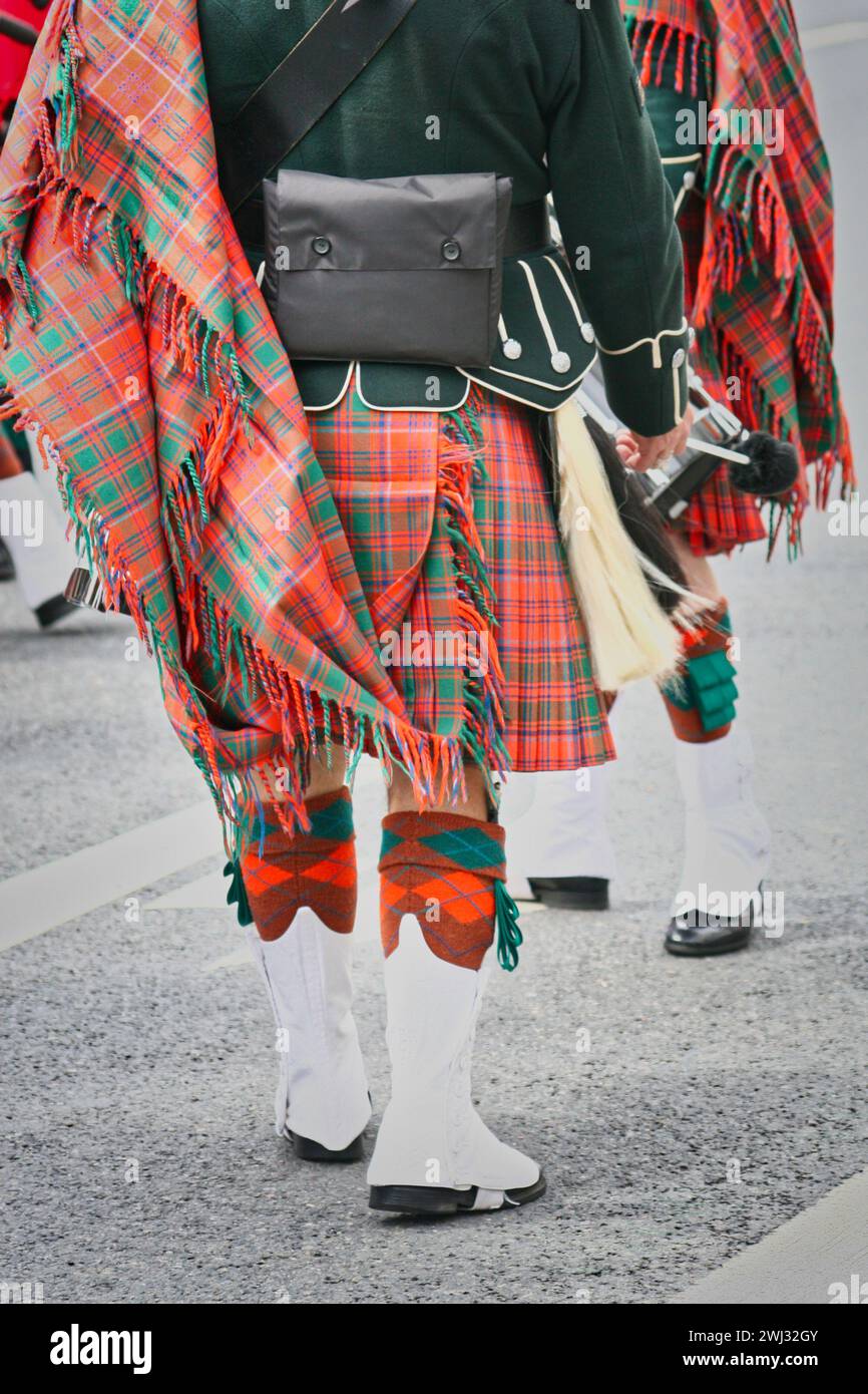 Schottenrock, Kilt Stockfoto