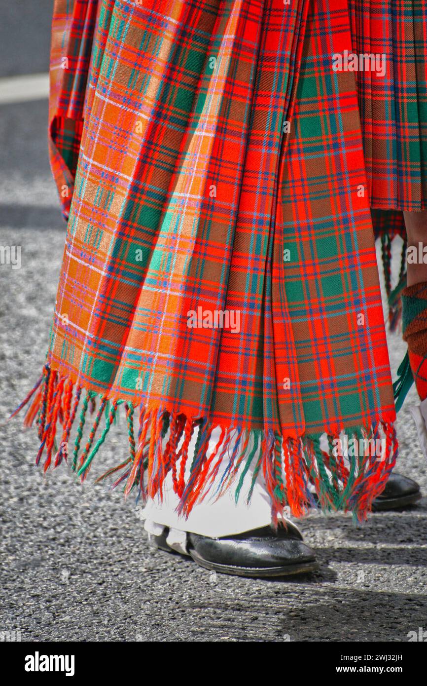 Schottenrock, Kilt Stockfoto