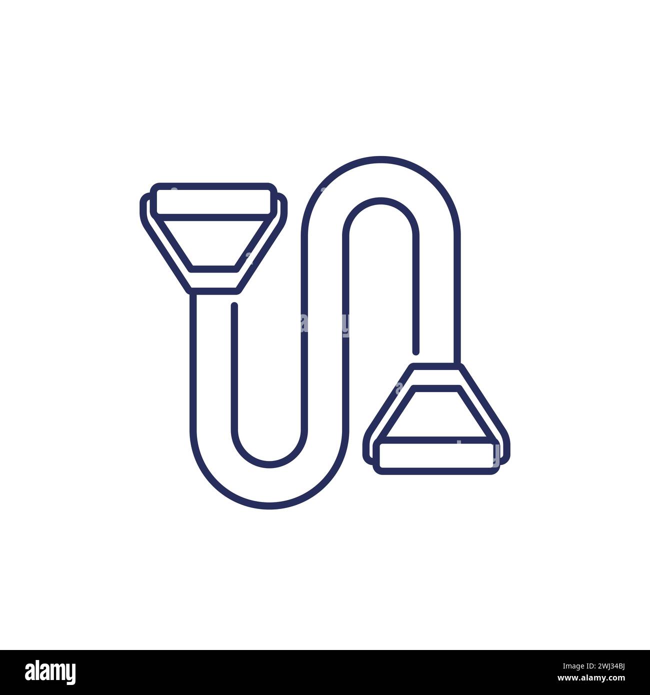 Übungsband, Symbol für Widerstandserweiterungslinie Stock Vektor