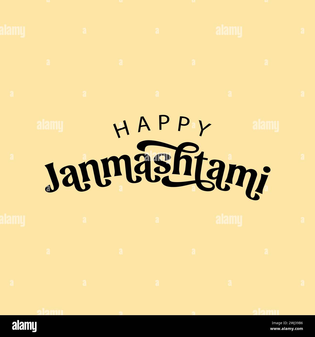 Janmashtami-Vektor-Typografie für indisches religiöses Festival. Stock Vektor