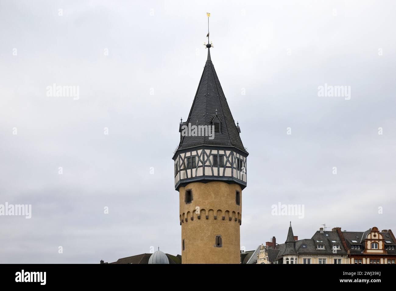 Bockenheimer Warte, Wartturm aus dem 15. Jahrhundert, Frankfurt am Main, Hessen, Deutschland, Europa Stockfoto