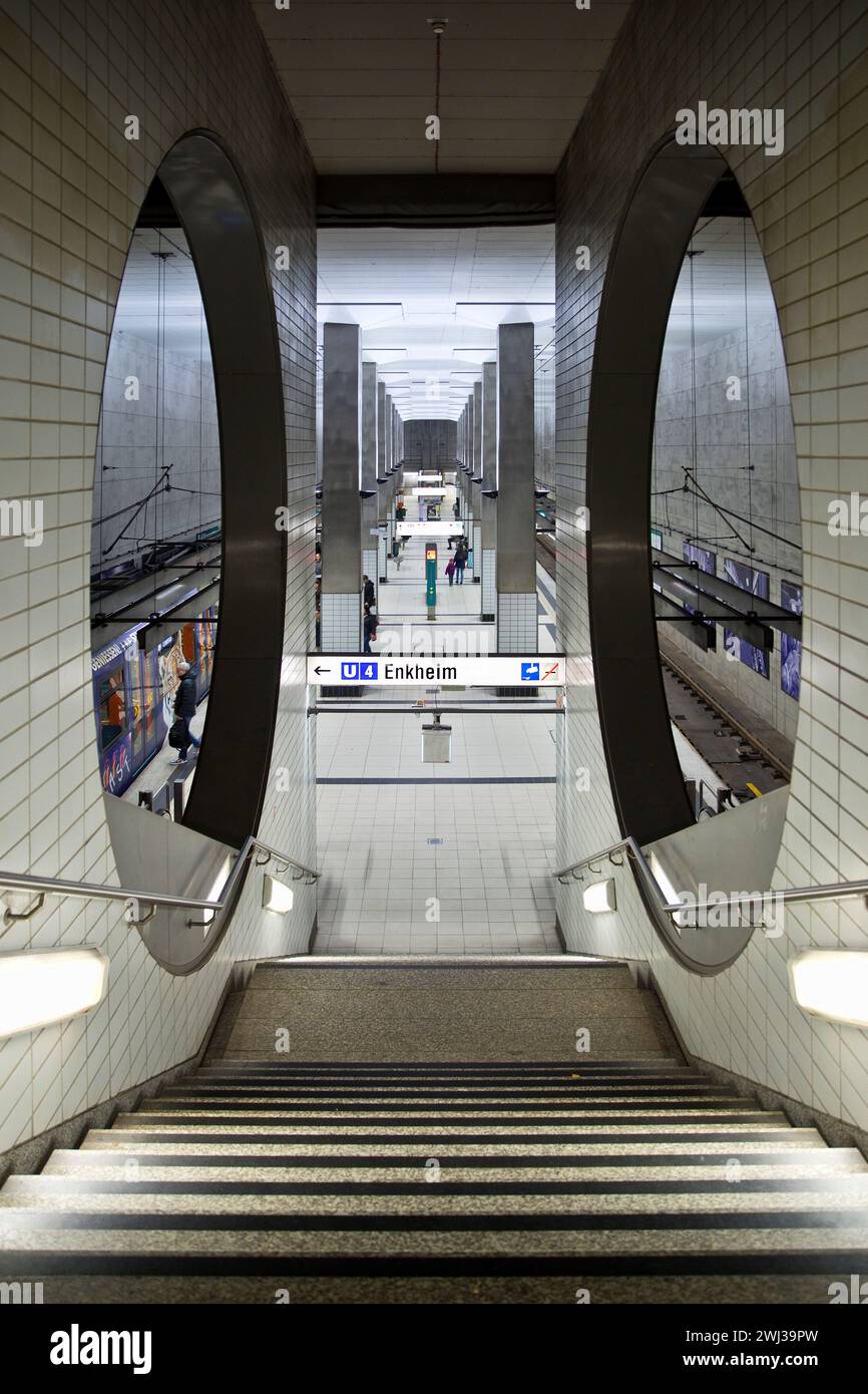 U-Bahn-Station Bockenheimer Warte, Frankfurt am Main, Hessen, Deutschland, Europa â€‹ Stockfoto