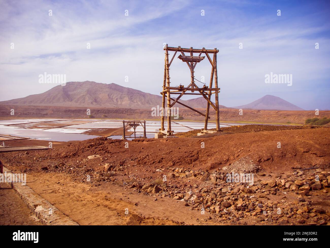 Die Salinas Pedra de Luma auf der Insel Sal, Kap Verde, Afrika Stockfoto
