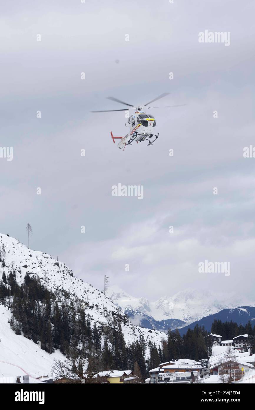 12.02.2024, Zauchensee, AUT, unterwegs in Salzburg, Themenbild, Verschiedene Themenbilder, Symbolbild, Notarzthubschrauber, im Bild Rettungshubschrauber, Notarzthubschrauber, erste Hilfe, Martin, Flugrettung, *** 12 02 2024, Zauchensee, AUT, unterwegs in Salzburg, Themenbild, verschiedene Themenbilder, Symbolbild, Nothubschrauber, auf dem Bild Rettungshubschrauber, Notfallhubschrauber, erste Hilfe, Martin, Luftrettung, Stockfoto