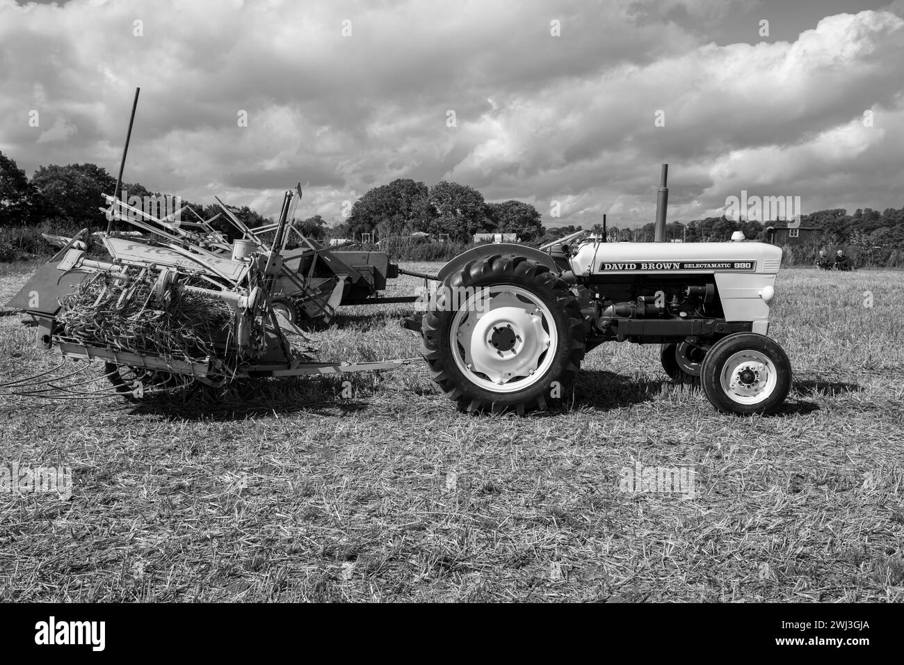 Drayton.Somerset.United Kingdom.19. August 2023.Ein restaurierter David Brown Selectamatic 990 wird auf einer Yesterdays-Bauernveranstaltung gezeigt Stockfoto