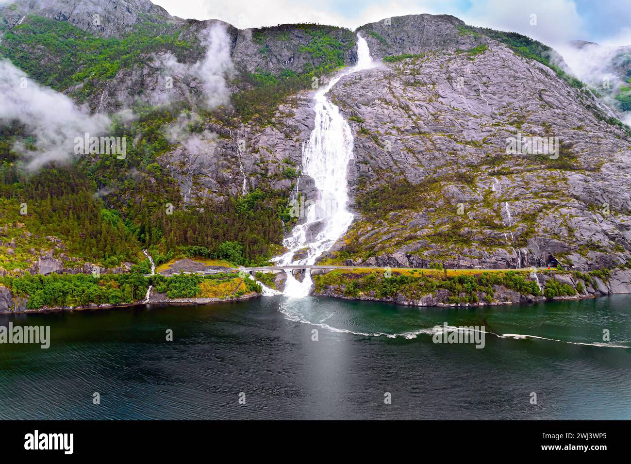 Langfossen Stockfoto