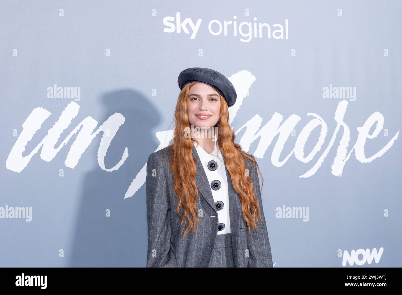 Rom, Italien. Februar 2024. Die italienische Schauspielerin Beatrice Fiorentini nimmt am Fotoruf der italienischen Fernsehserie „UN Amore“ im Cinema Barberini in Rom Teil (Foto: Matteo Nardone/Pacific Press) Credit: Pacific Press Media Production Corp./Alamy Live News Stockfoto