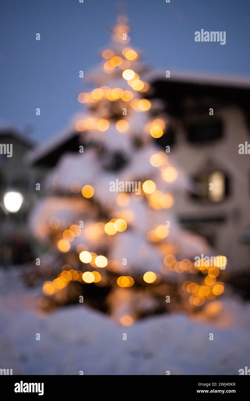 Weihnachtszeit in einem kleinen deutschen Dorf Stockfoto