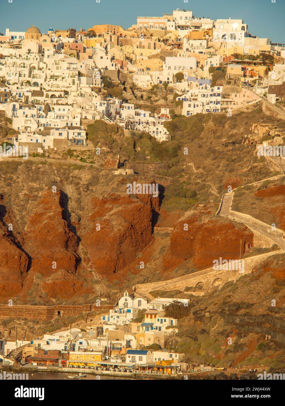Die Insel Santorin in griechenland Stockfoto