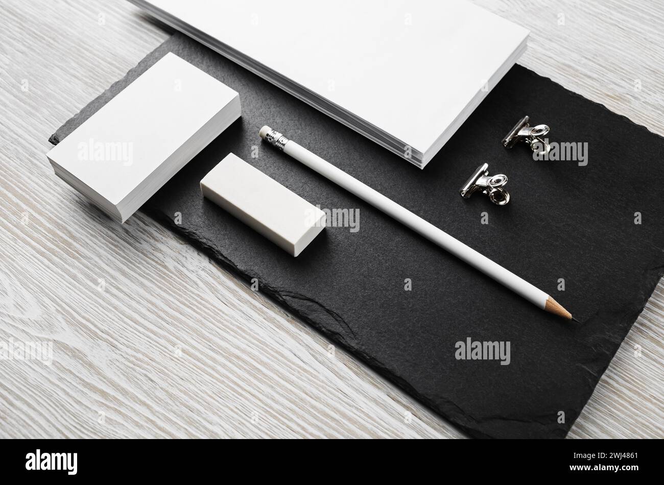 Leere Unternehmensidentität Stockfoto