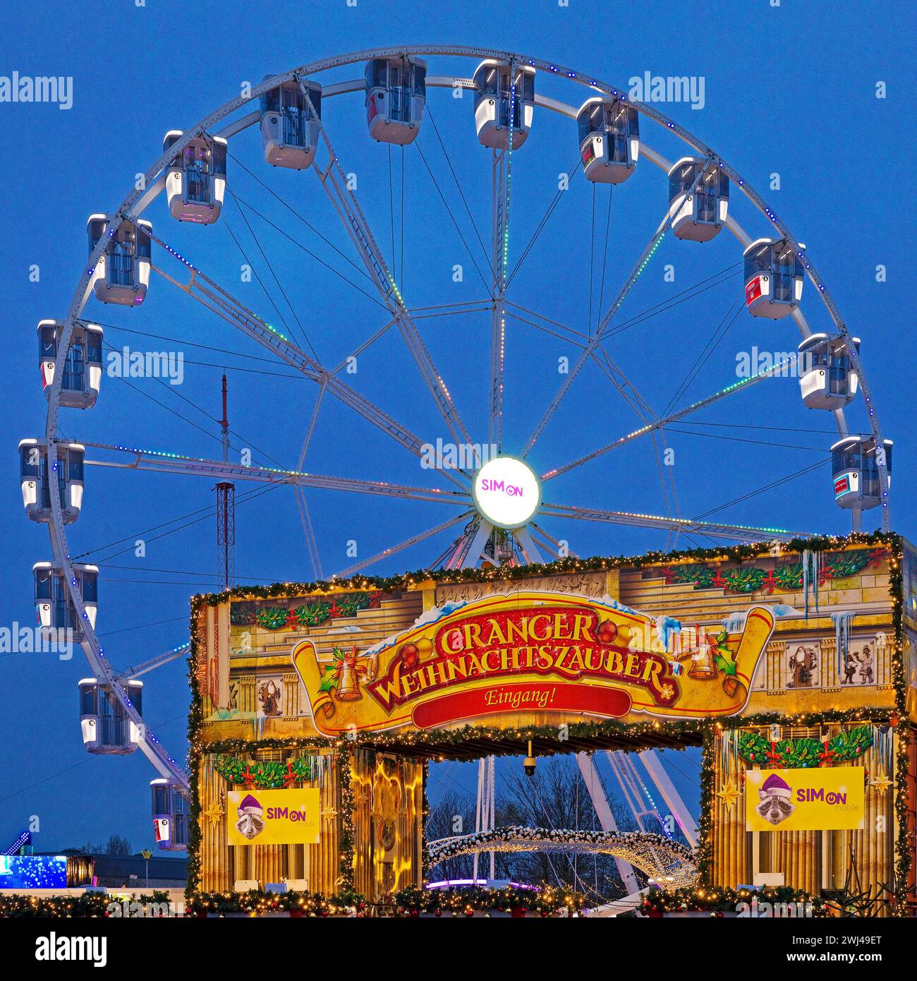 Cranger Weihnachtszauber, Weihnachtsmesse im Ruhrgebiet, Herne, Deutschland, Europa Stockfoto