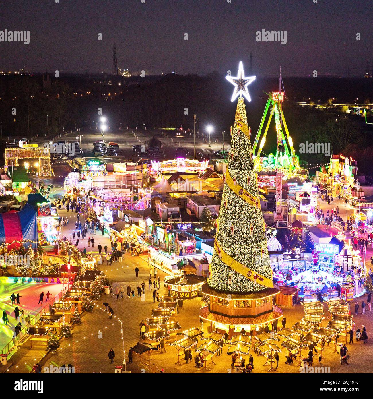 Cranger Weihnachtszauber, Weihnachtsmesse im Ruhrgebiet, Herne, Deutschland, Europa Stockfoto