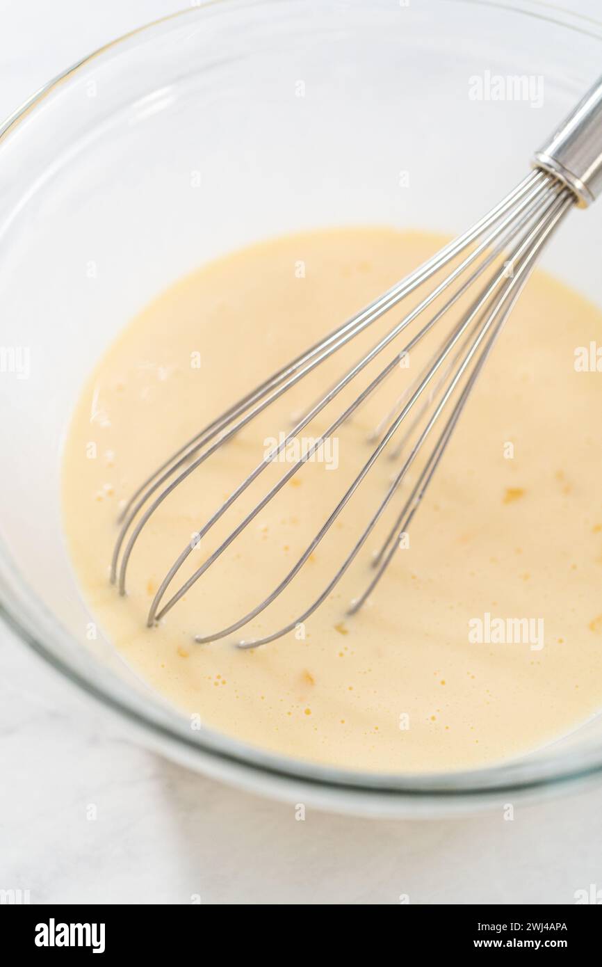Eierlikör-Pfannkuchen Stockfoto