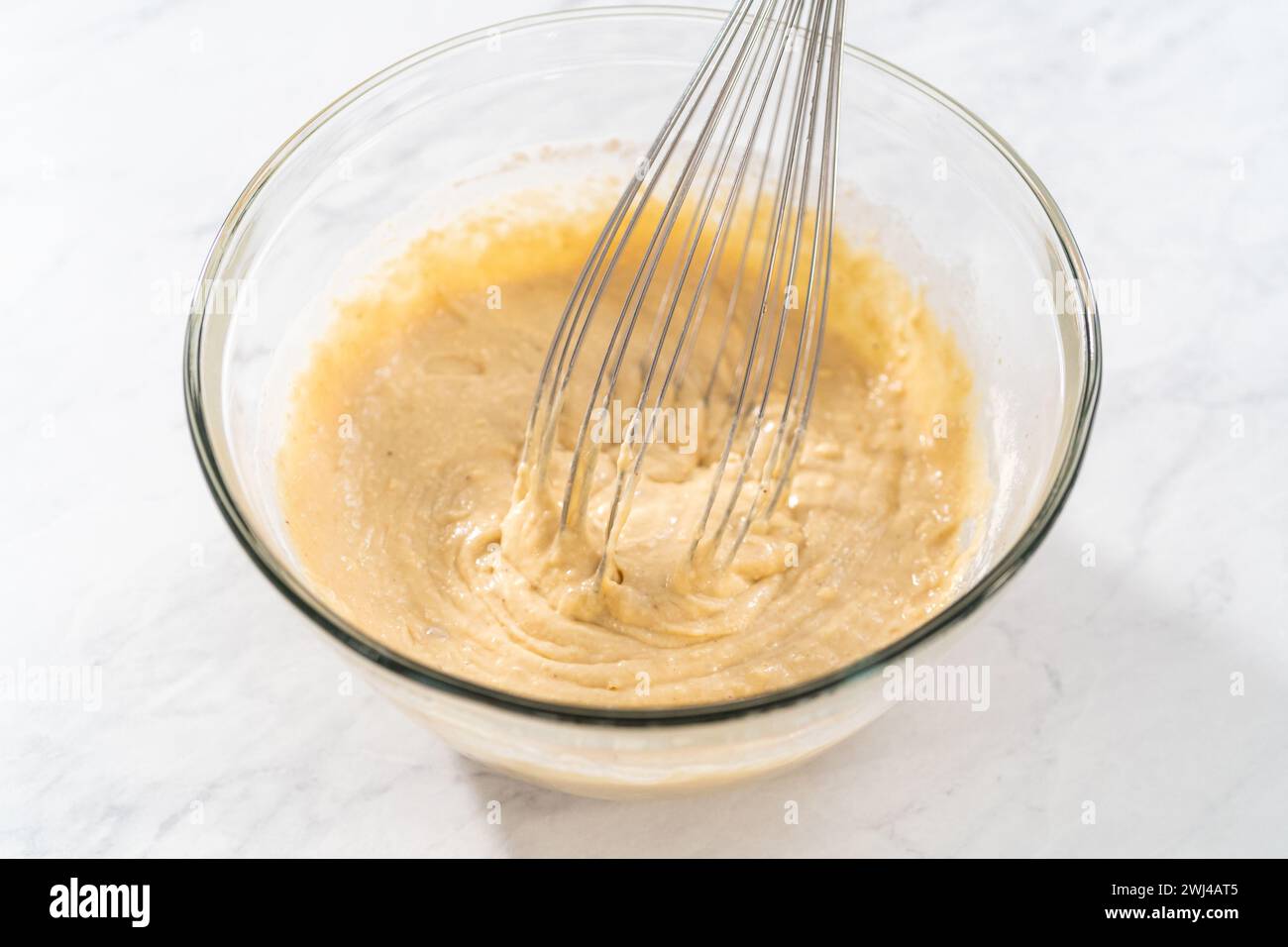 Eierlikör-Pfannkuchen Stockfoto
