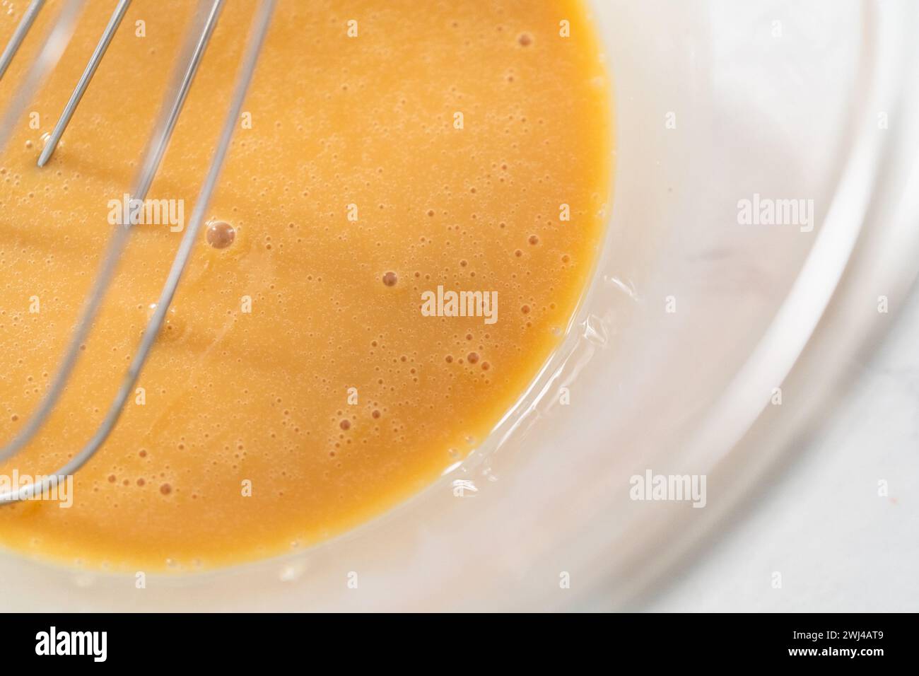 Eierlikör-Pfannkuchen Stockfoto