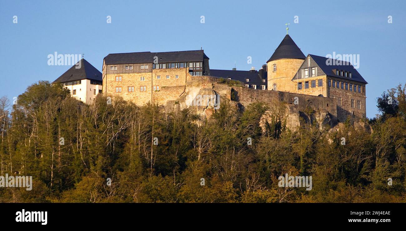 Schloss Waldeck, Waldeck, Naturpark Kellerwald-Edersee, Hessen, Deutschland, Europa â€‹ Stockfoto