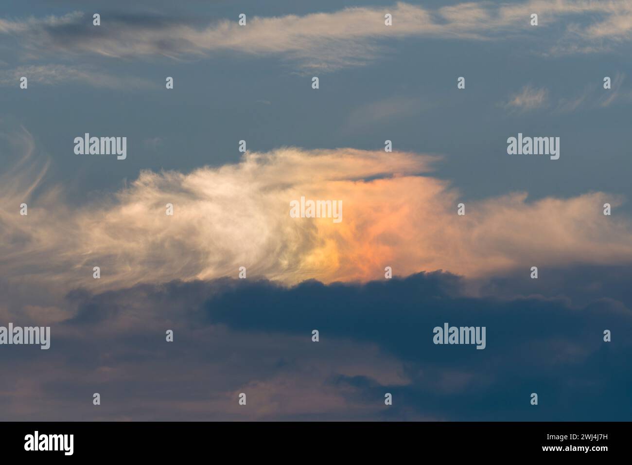 Sonnenhund am Abend Stockfoto