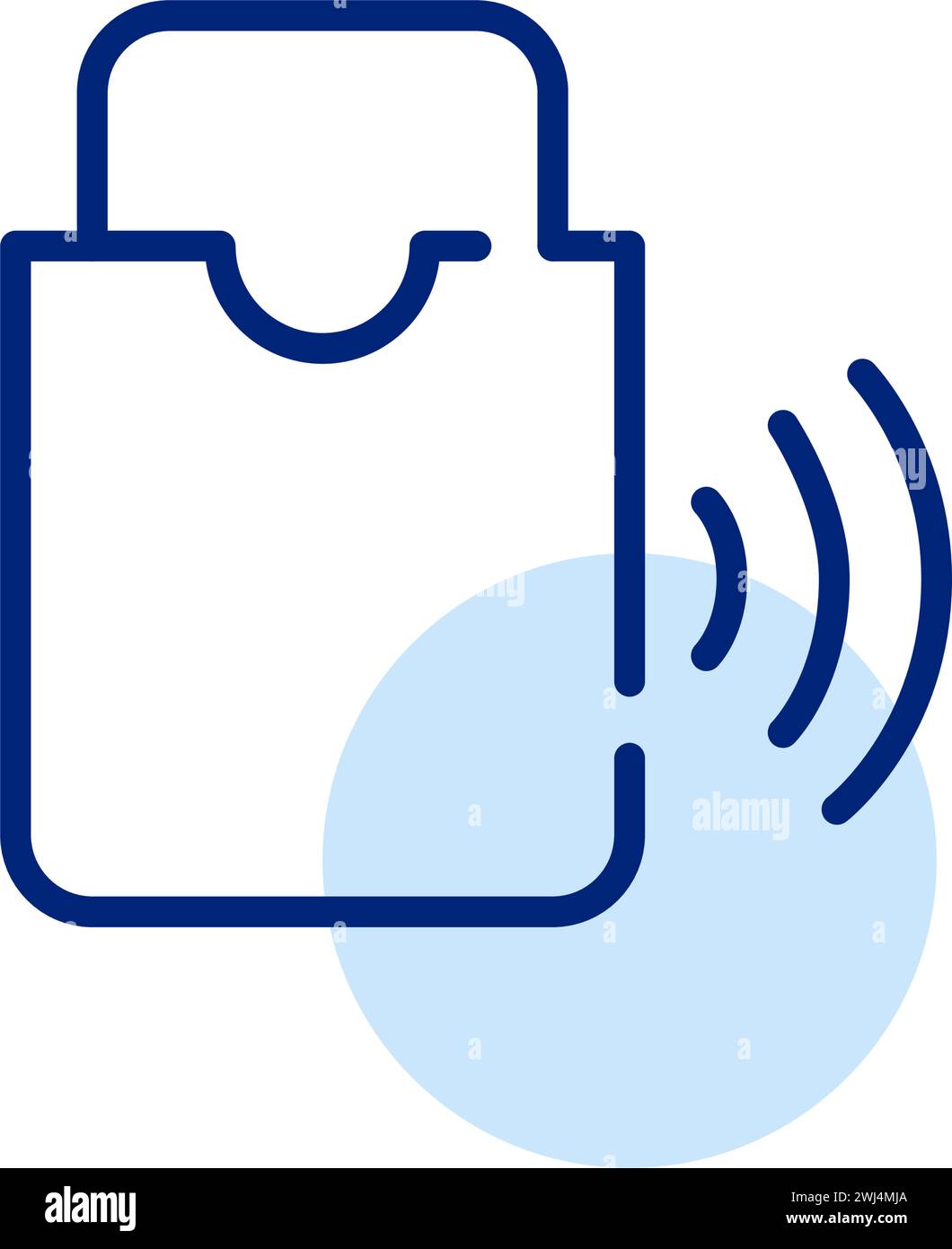 Plastikzugangskarte im Portemonnaie. Hotelzimmerschloss mit RFID-Technologie. Pixelperfekter, bearbeitbarer Kontur Stock Vektor