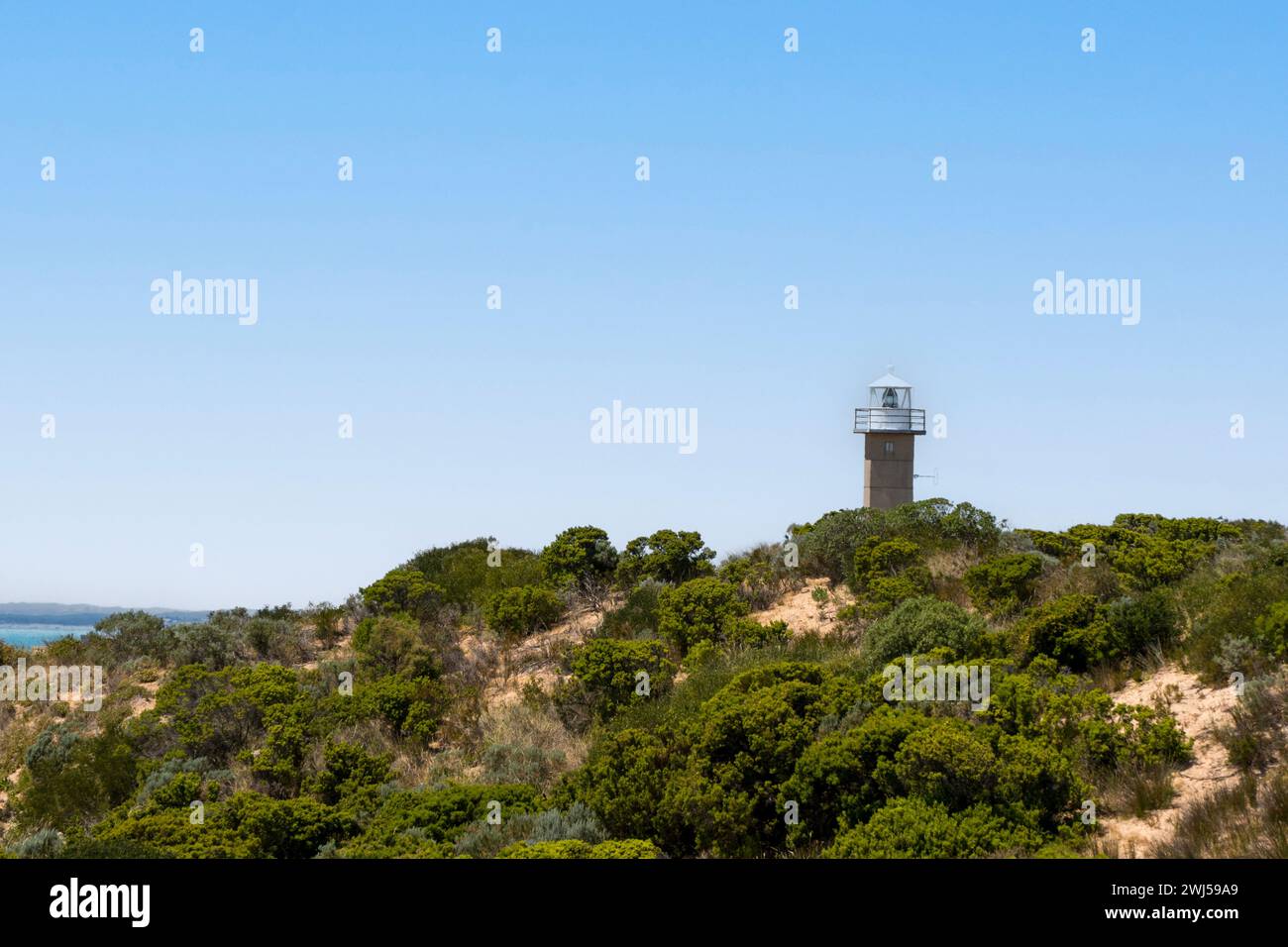 Cape Martin Lighthouse in Beachport, South Australia. Stockfoto