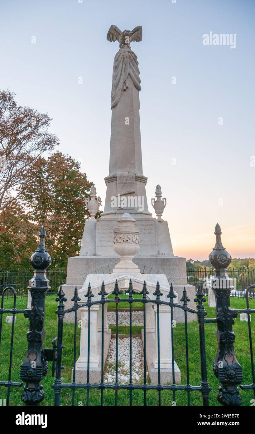 Andrew Johnson National Cemetery, Militärfriedhof in Greeneville, Tennessee, USA Stockfoto