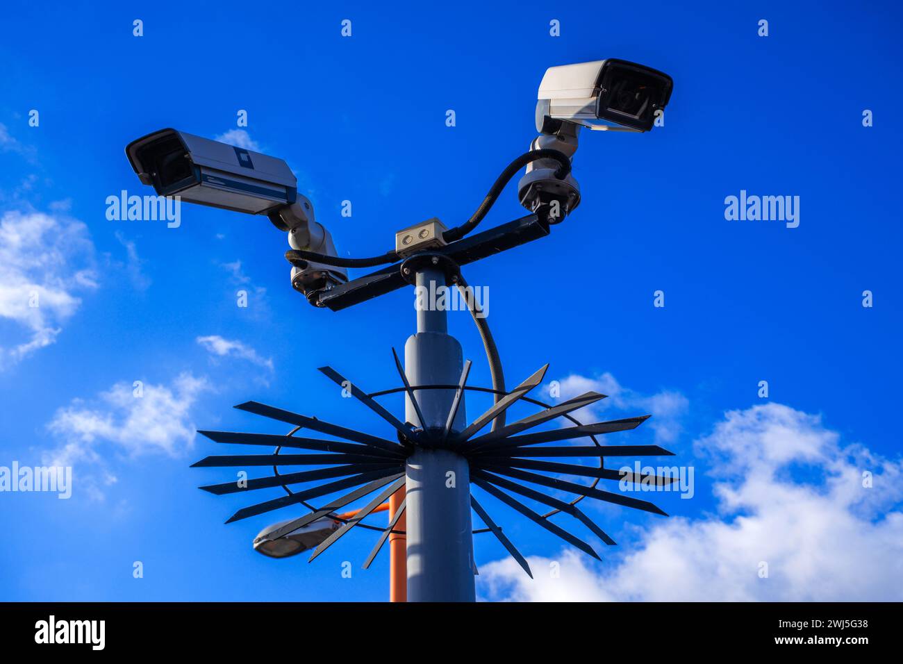 Überwachungskameraverbrechen Stockfoto