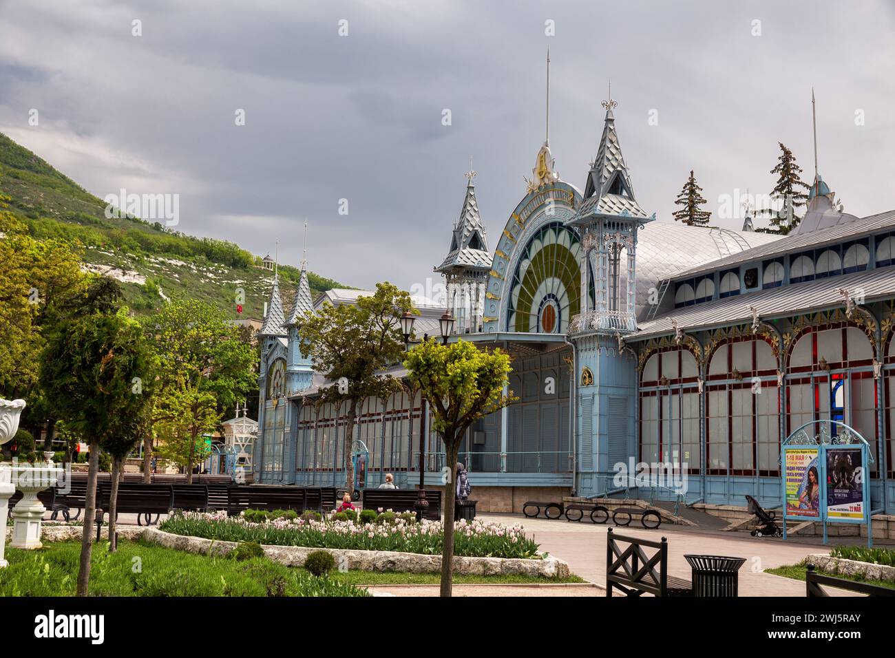 Pjatigorsk, Russland - 10. Mai 2022: Gebäude der Galerie Lermontow, Philharmonie Konzert- und Ausstellungshalle Stockfoto