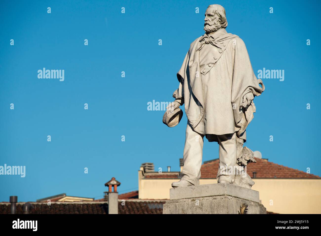 Italien, Lombardei, Crema, Giuseppe Garibaldi Platz, Denkmal von Francesco Barzaghi datiert 1885 Stockfoto