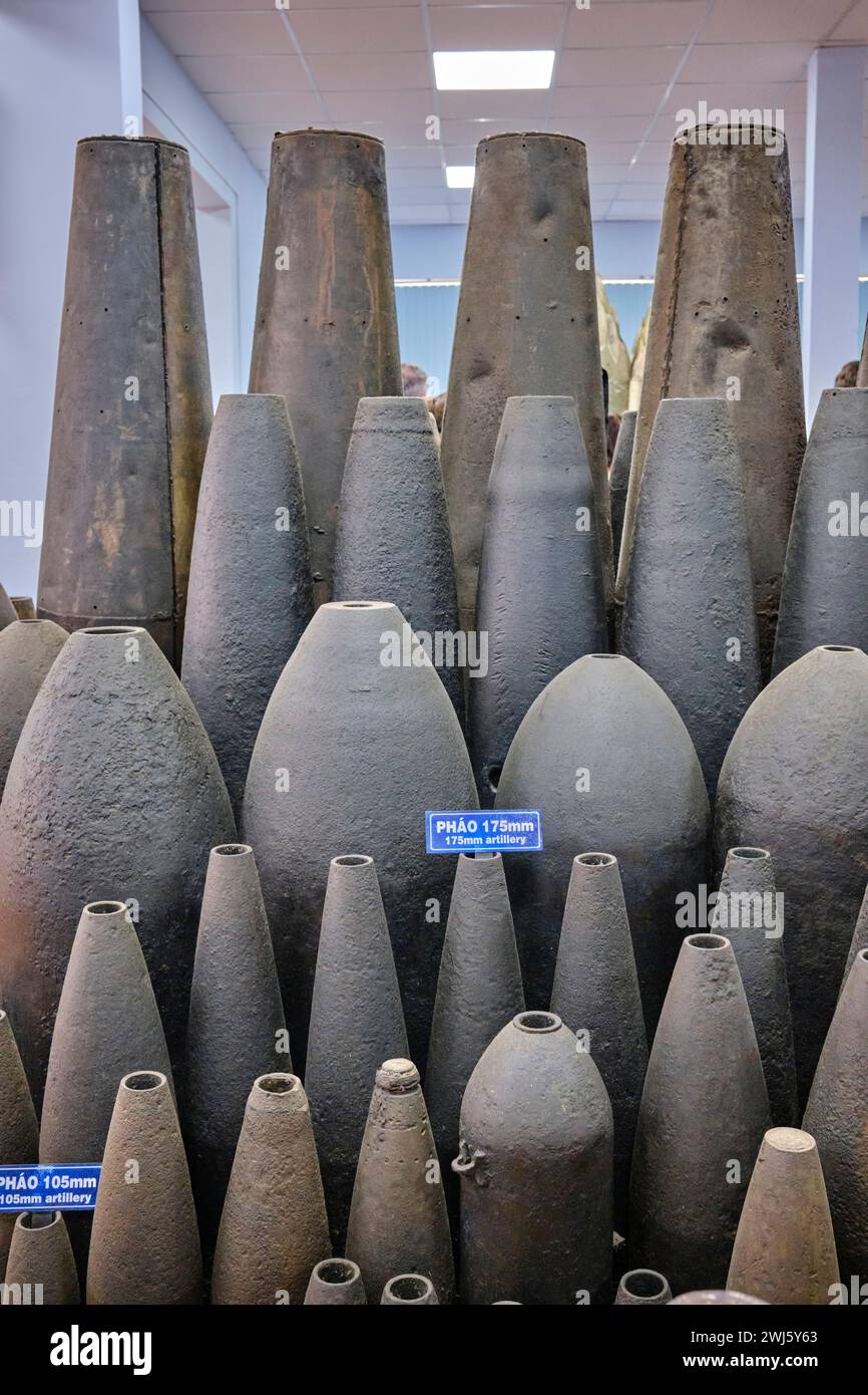 Januar 2024, leere Bombengranaten, Cu-Chi-Tunnel Stockfoto